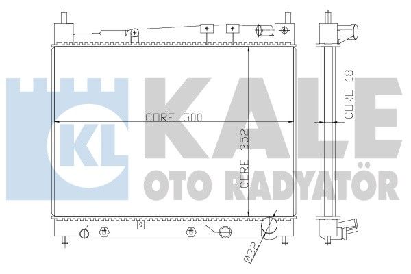 KALE OTO RADYATÖR Радиатор, охлаждение двигателя 366000